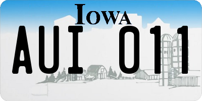 IA license plate AUI011