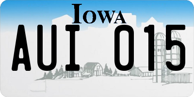 IA license plate AUI015