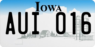 IA license plate AUI016