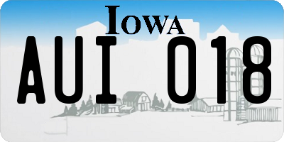 IA license plate AUI018
