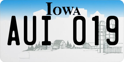 IA license plate AUI019