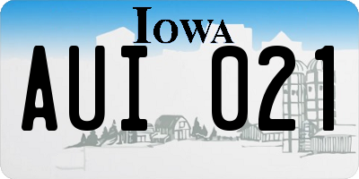 IA license plate AUI021