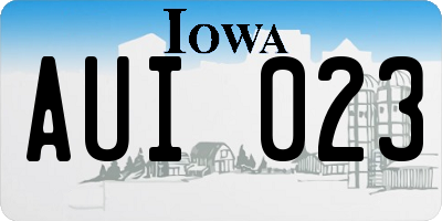 IA license plate AUI023