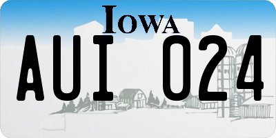 IA license plate AUI024