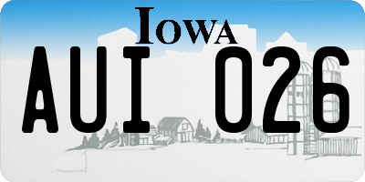 IA license plate AUI026