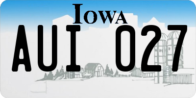 IA license plate AUI027