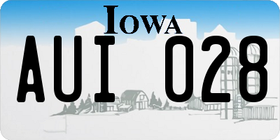 IA license plate AUI028