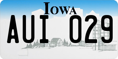 IA license plate AUI029