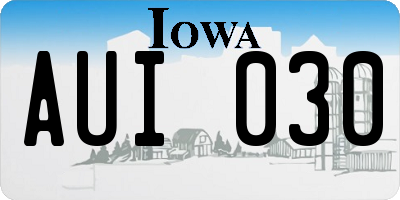 IA license plate AUI030