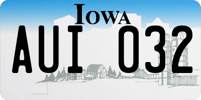 IA license plate AUI032