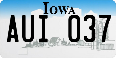 IA license plate AUI037