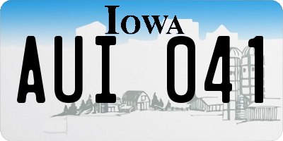 IA license plate AUI041