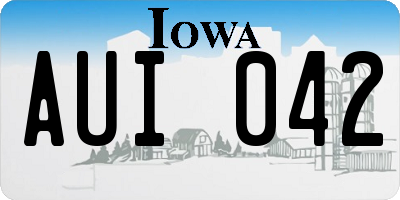 IA license plate AUI042