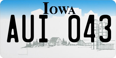 IA license plate AUI043