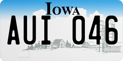 IA license plate AUI046