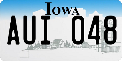 IA license plate AUI048