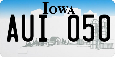IA license plate AUI050