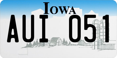 IA license plate AUI051