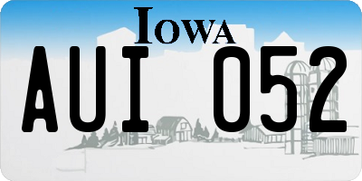 IA license plate AUI052