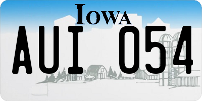 IA license plate AUI054