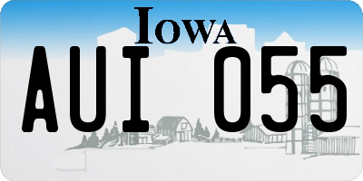 IA license plate AUI055