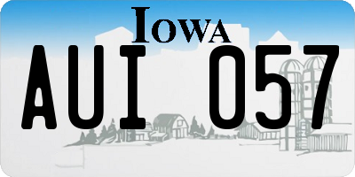IA license plate AUI057