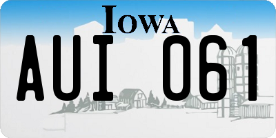 IA license plate AUI061