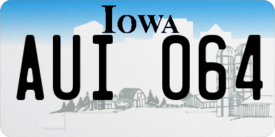 IA license plate AUI064