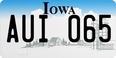 IA license plate AUI065