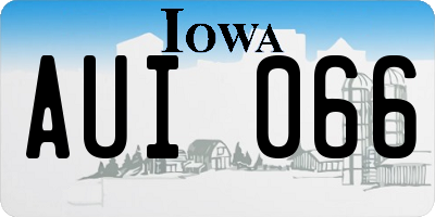 IA license plate AUI066