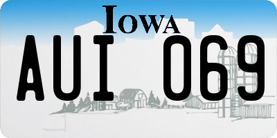 IA license plate AUI069