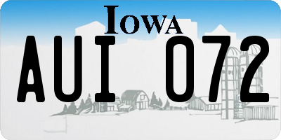 IA license plate AUI072