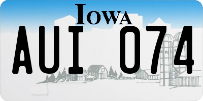 IA license plate AUI074
