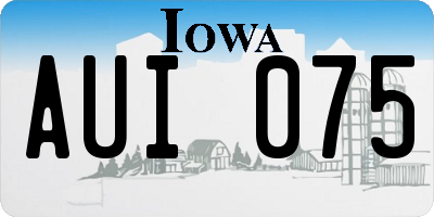 IA license plate AUI075