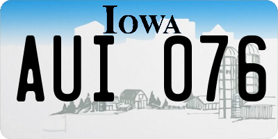 IA license plate AUI076