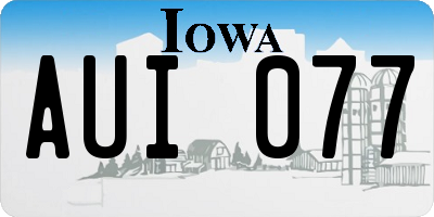 IA license plate AUI077