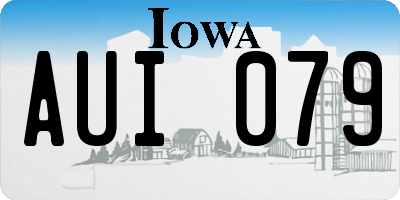 IA license plate AUI079