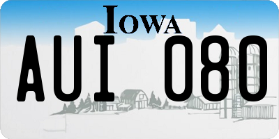 IA license plate AUI080