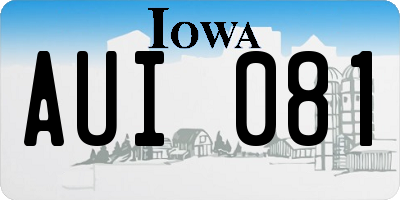 IA license plate AUI081