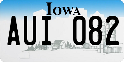 IA license plate AUI082