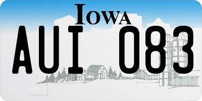 IA license plate AUI083