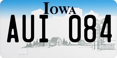 IA license plate AUI084