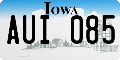 IA license plate AUI085