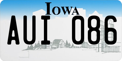 IA license plate AUI086