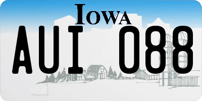 IA license plate AUI088