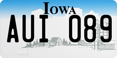 IA license plate AUI089
