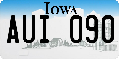 IA license plate AUI090