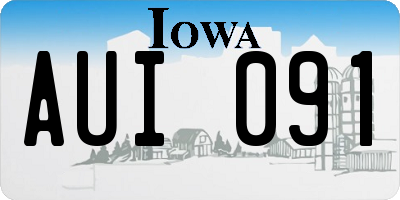 IA license plate AUI091
