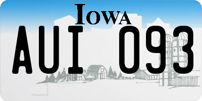 IA license plate AUI093