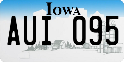 IA license plate AUI095